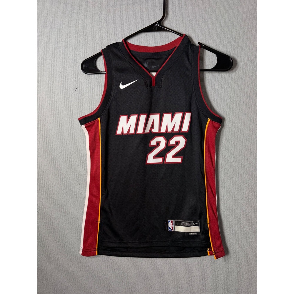 Nike Miami Heat Jimmy Butler 22 Icon Edition Swingman Jersey Youth S Black